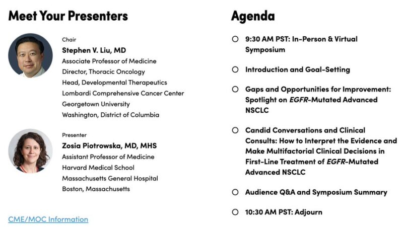 Stephen Liu: Discussion on first-line management of EGFR NSCLC with Zosia Piotrowska