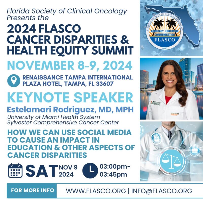 Estela Rodriguez: Excited to speak at ⁦FLASCO⁩ Cancer Disparities and Health Equity Summit