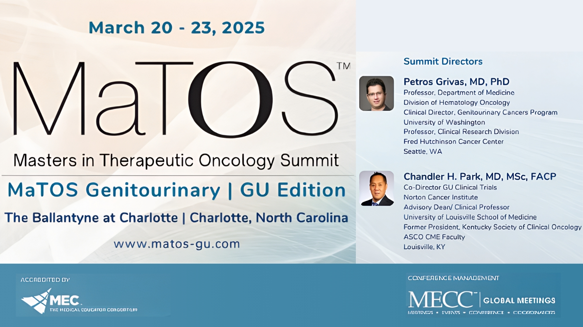 The Masters in Therapeutic Oncology Summit - Genitourinary Edition