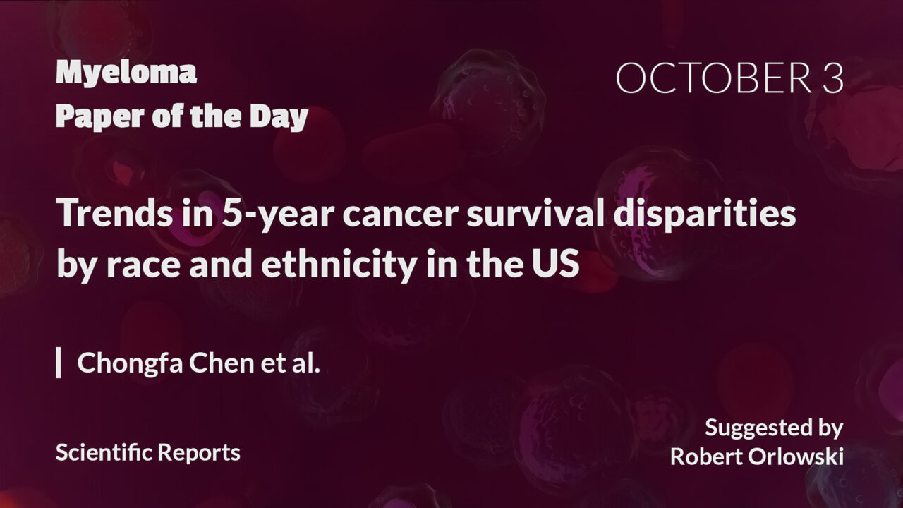 Myeloma Paper of the Day, October 3rd, suggested by Robert Orlowski