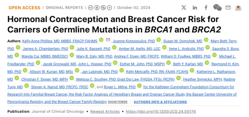 Elisa Agostinetto: Association between hormonal contraceptives and breast cancer risk in BRCA1 carriers