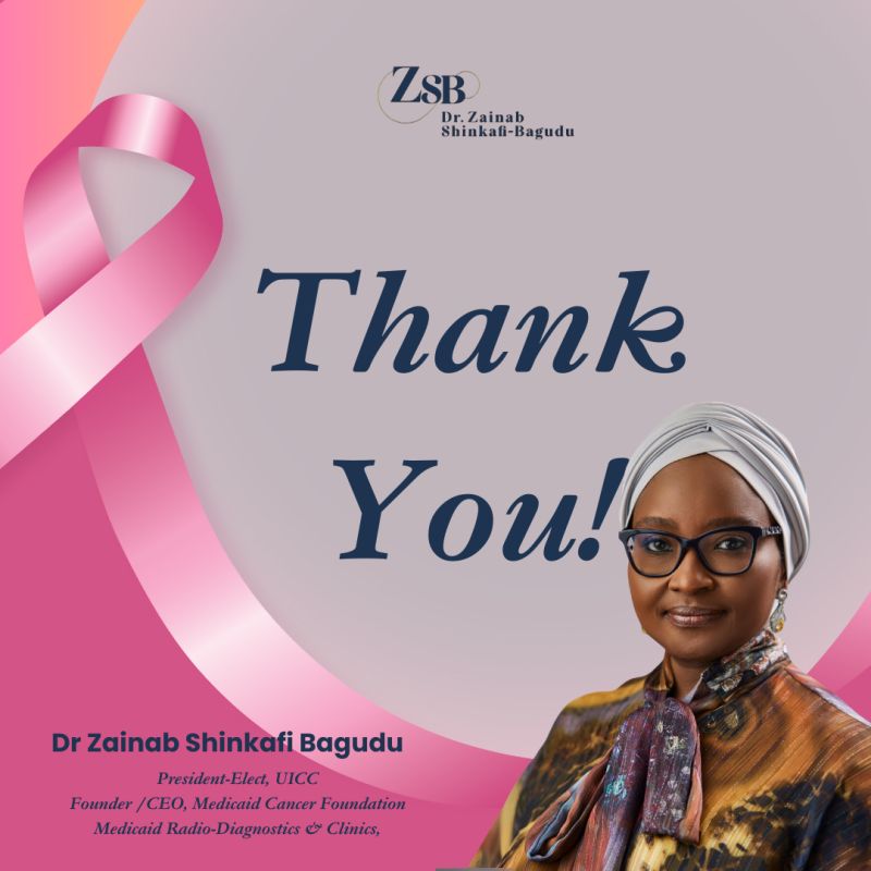 Zainab Shinkafi-Bagudu has been elected as UICC President-Elect 2024-2026