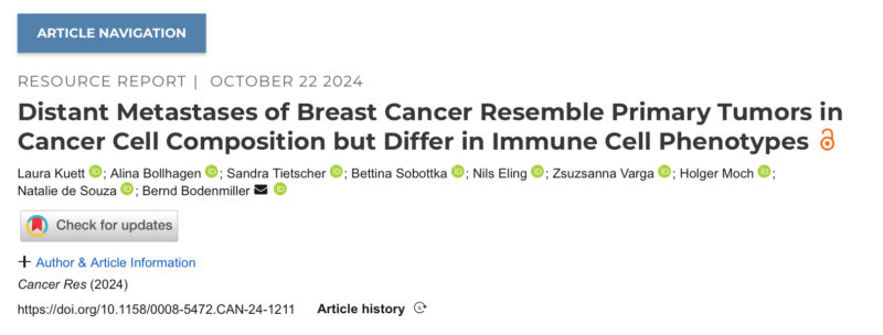 Anirban Maitra: Mapping the tumor phenotypes and immune compositions of primary and metastatic breast cancers