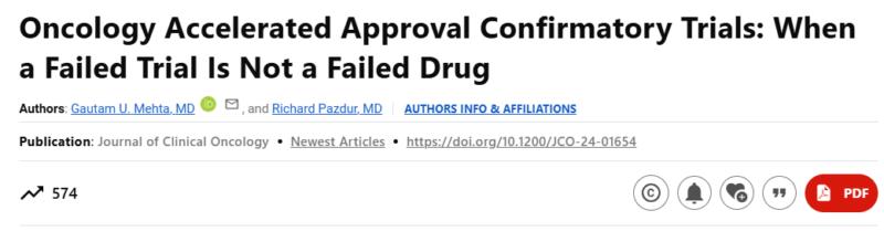 Oncology Accelerated Approval Confirmatory Trials - FDA