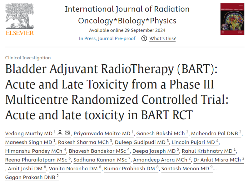 Vedang Murthy presented results of the phase III BART trial at ASTRO24