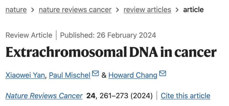 Extrachromosomal DNA role in cancer progression suggested by Jean-Charles Soria