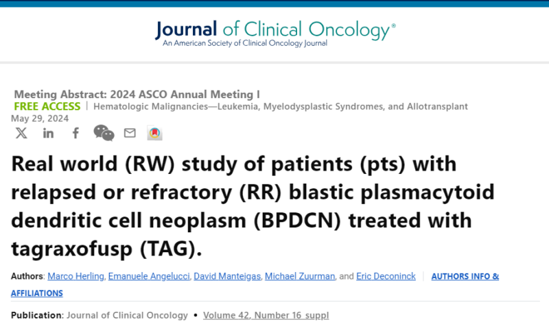 Article of the Week, Suggested by the BPDCN International Registry