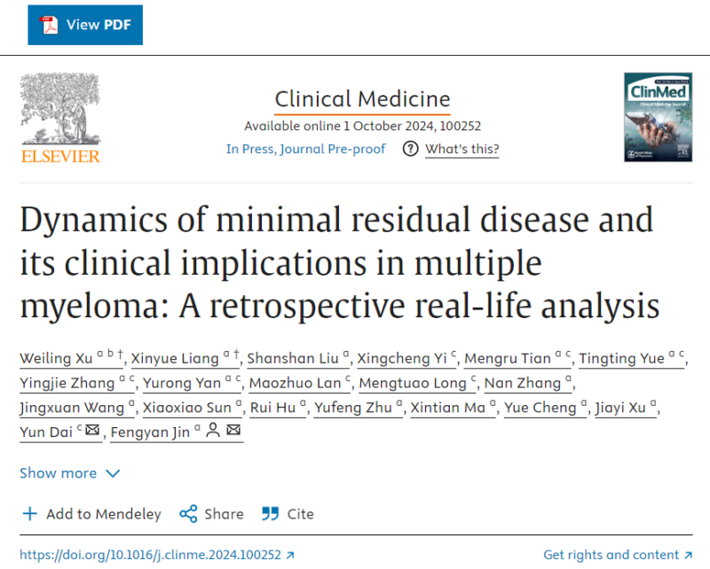 Myeloma Paper of the Day, October 4th, suggested by Robert Orlowski