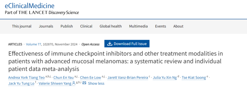 Valerie Yang: How should patients with advanced mucosal melanoma be treated?