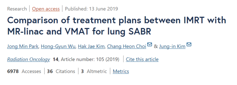 Drew Moghanaki: IMRT with MR-linac and VMAT for lung SABR