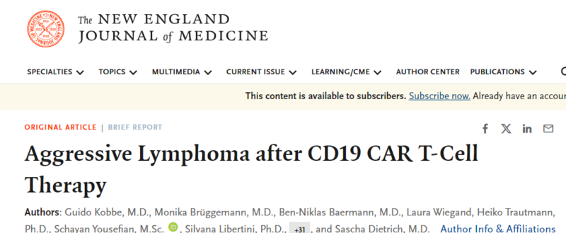 Aggressive Lymphoma after CD19 CAR T-Cell Therapy suggested by Vivek Subbiah