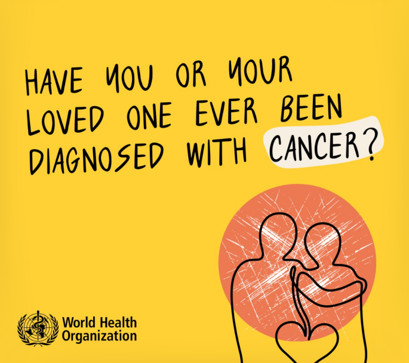 Cancer diagnosis not only affects the person’s physical health but also their mental health - WHO