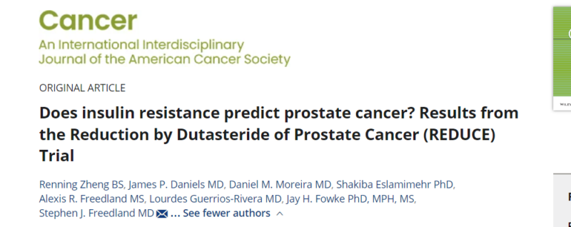 Does insulin resistance predict prostate cancer? Results from the REDUCE trials are out - Advanced Prostate Cancer Consensus Conference