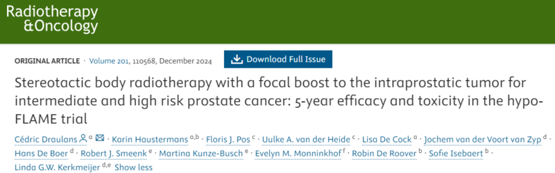 Gustavo Viani: Prostate SBRT with an integrated focal boost demonstrated excellent 5-year outcomes