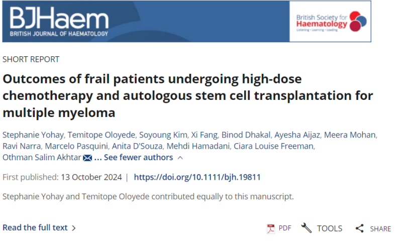 Myeloma Paper of the Day, October 15th, suggested by Robert Orlowski