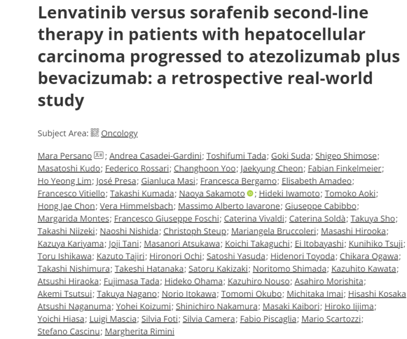 Andrea Casadei Gardini: The best therapeutic sequence in HCC patients treated with first-line immunotherapy remains unanswered to this day