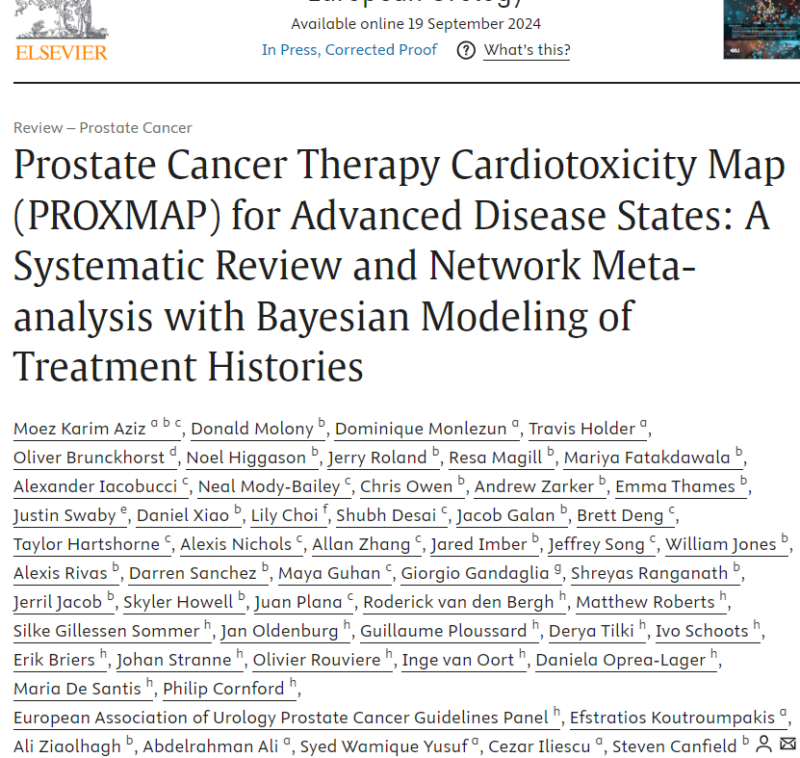 Meta-analysis using Bayesian modeling to assess the cardiotoxicity of therapies for advanced prostate cancer