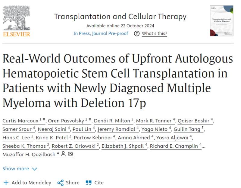 Myeloma Paper of the Day, October 26th, suggested by Robert Orlowski