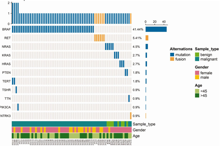 Correlation Between Genetic Alterations and Clinicopathological Features of Papillary Thyroid Carcinomas