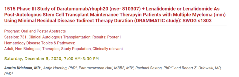 Mike Thompson: Post-ASCT Maintenance in Myeloma Using Minimal Residual Disease