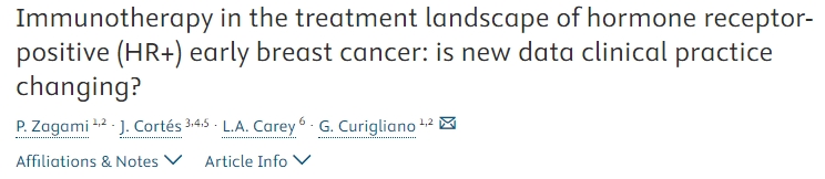 New ESMO Open editorial on Immunotherapy in breast cancer