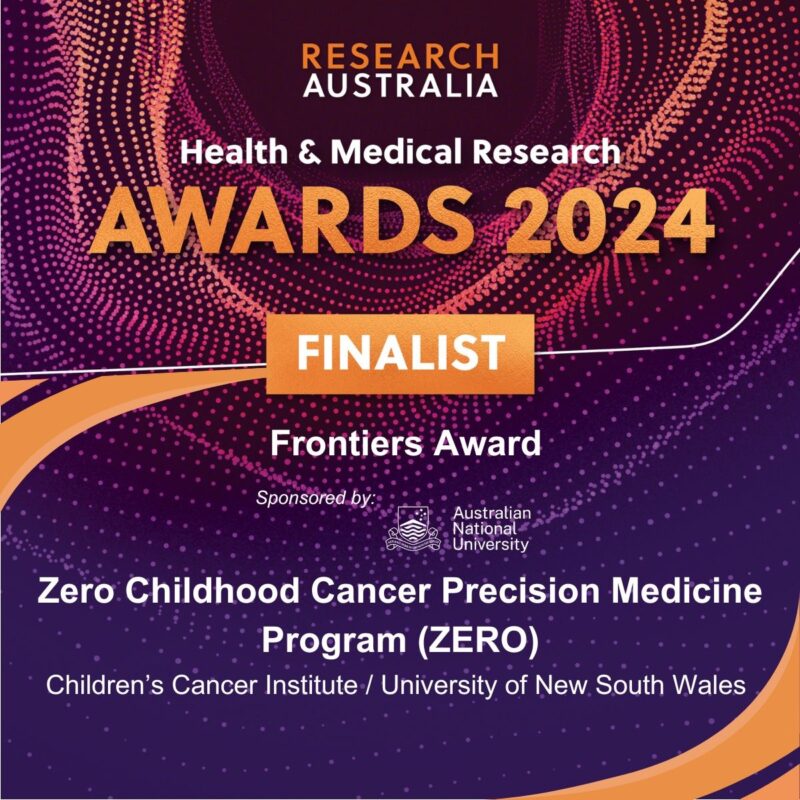 ZERO has been selected as a Finalist in the Research Australia 2024 Health and Medical Research Awards