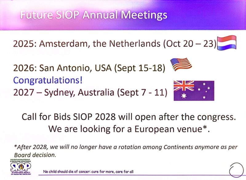 Claire Wakefield: We will be hosting SIOP 2027 in Sydney