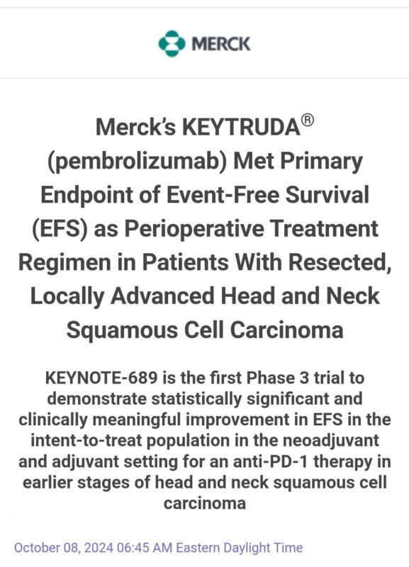 Amol Akhade: Pembrolizumab shows EFS Benefit in Perioperative Head Neck SCC