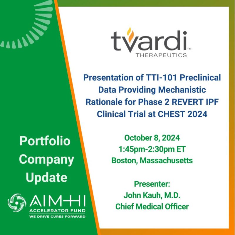 John Kauh will present a poster at the CHEST 2024 Annual Meeting - AIM-HI Accelerator Fund