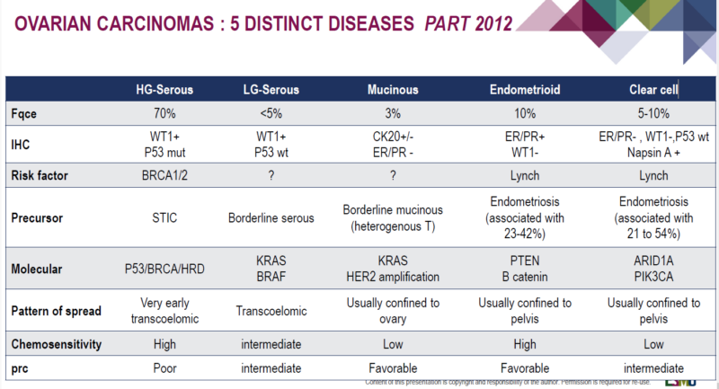 Yakup Ergün: Classification of Ovarian Epithelial Tumors