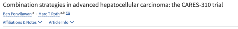 Ben Ponvilawan: HCC Etiology's Impact on Positive Results in the CARES-310 Trial