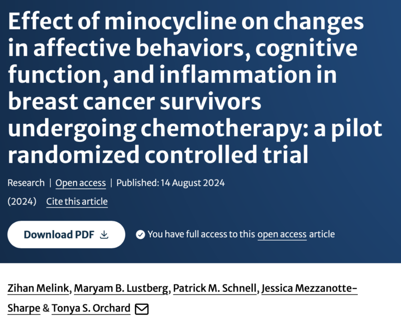 Maryam Lustberg: How minocycline Affects Cognition and Inflammation in Breast Cancer Survivors on Chemotherapy