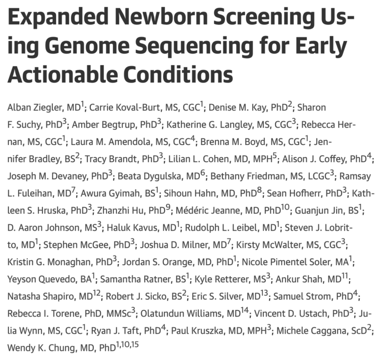 Wendy Chung: Expanding Newborn Screening with DNA Sequencing