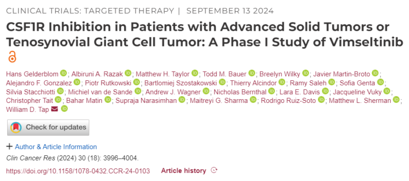 Maria Babak: Vimseltinib in treating TGCT is definitely one to watch