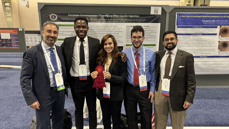 Toufic Kachaamy: Four exceptional medical students delivered an outstanding presentation, winning the Outstanding Poster Presenter Award