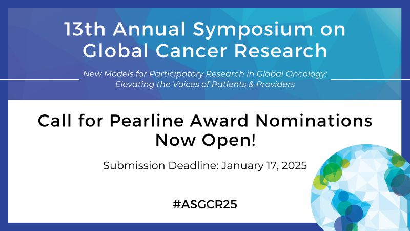 Nominate for the Pearline Award in Global Oncology – NCI Center for Global Health