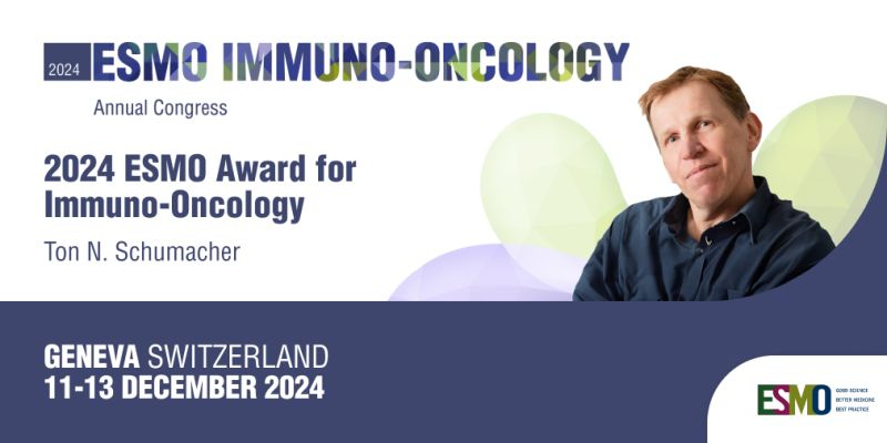 Ton Schumacher was bestowed the 2024 ESMO Award for Immuno-Oncology