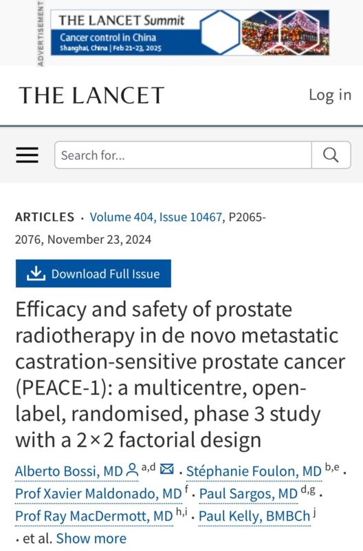 Radiotherapy should be recommended for patients with metastatic castration-sensitive Prostate Cancer, summarized by Gustavo Viani