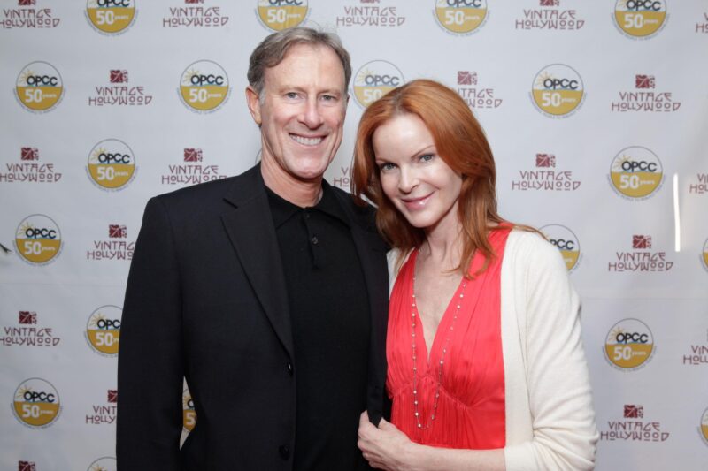 Marcia Cross with her Throat cancer survivor husband