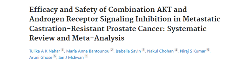 Aruni Ghose: AKT + Androgen Receptor Signalling Inhibitors in the mCRPC
