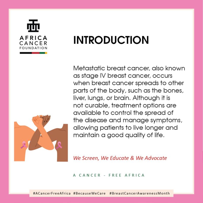 More and more women are living longer with metastatic breast cancer - Africa Cancer Foundation