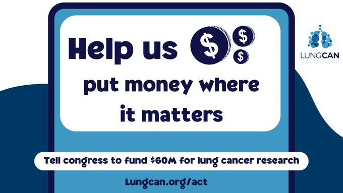 Advocate for $60 Million in Lung Cancer Research Funding – LungCAN