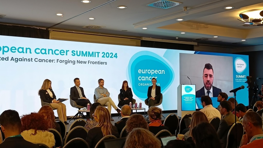 Andras Kulja addressed the Young Cancer Professionals groups at the European Cancer Summit 2024 – ECO