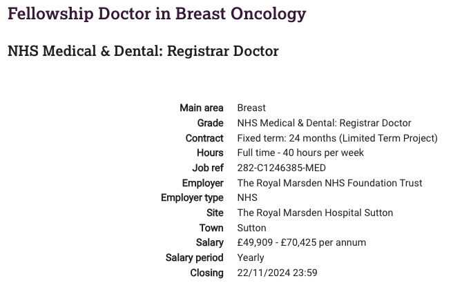 The Royal Marsden NHS Foundation Trust Offers a 2-year fellowship to conduct clinical research in cancer in older adults