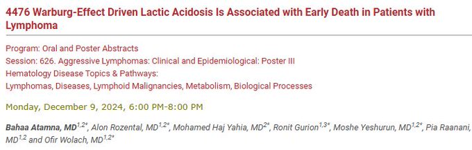 Lactic Acidosis to be associated with Early Mortality in Lymphoma Patients