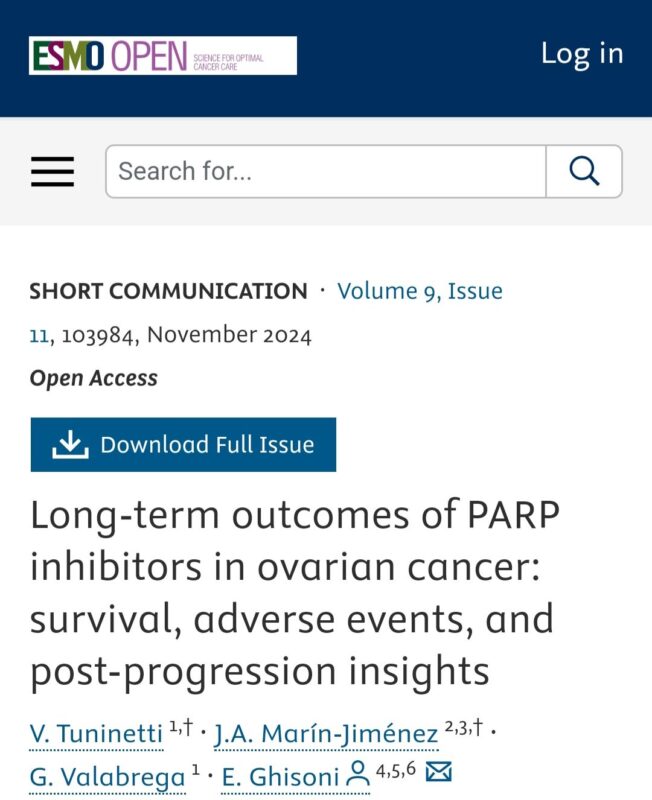 Yakup Ergün: A great article discussing the optimal use of PARP inhibitors by Valentina Tuninetti