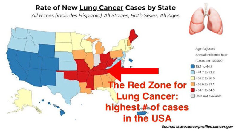 Christine Lovly: Rate of New Lung Cancer Cases by State