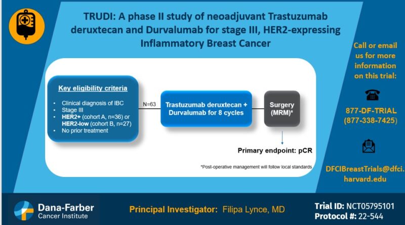 Dana-Farber’s Breast Oncology Center is leading a phase 2 study called TRUDI