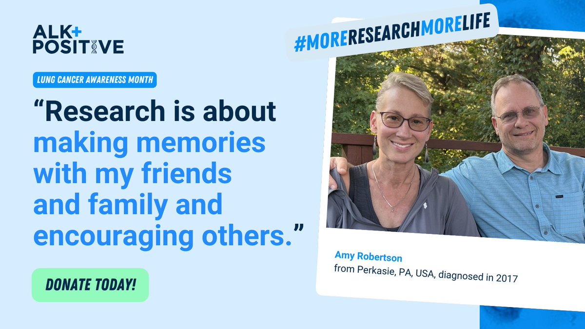 For Amy research is about making memories with friends and family – ALK Positive