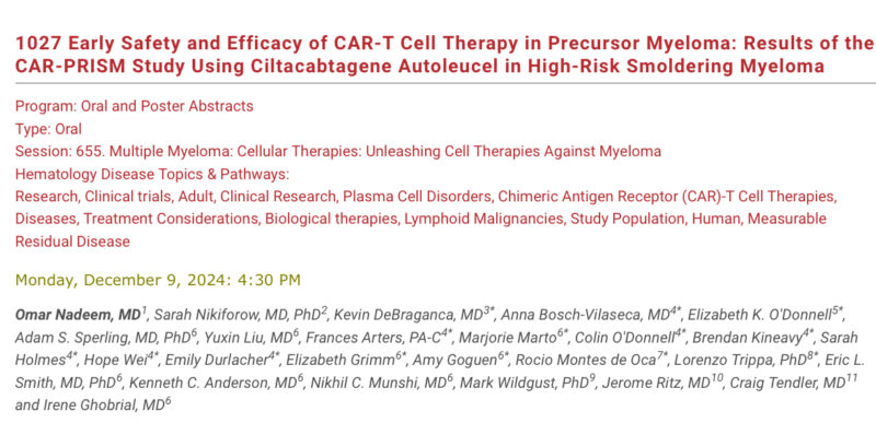 Al-Ola A Abdallah: Early Safety and Efficacy of CAR-T Cell Therapy in ...